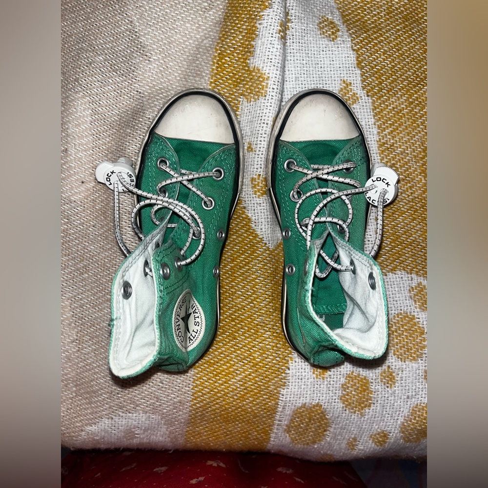 Converse Kids Green Canvas High-Top Sneakers 10.5